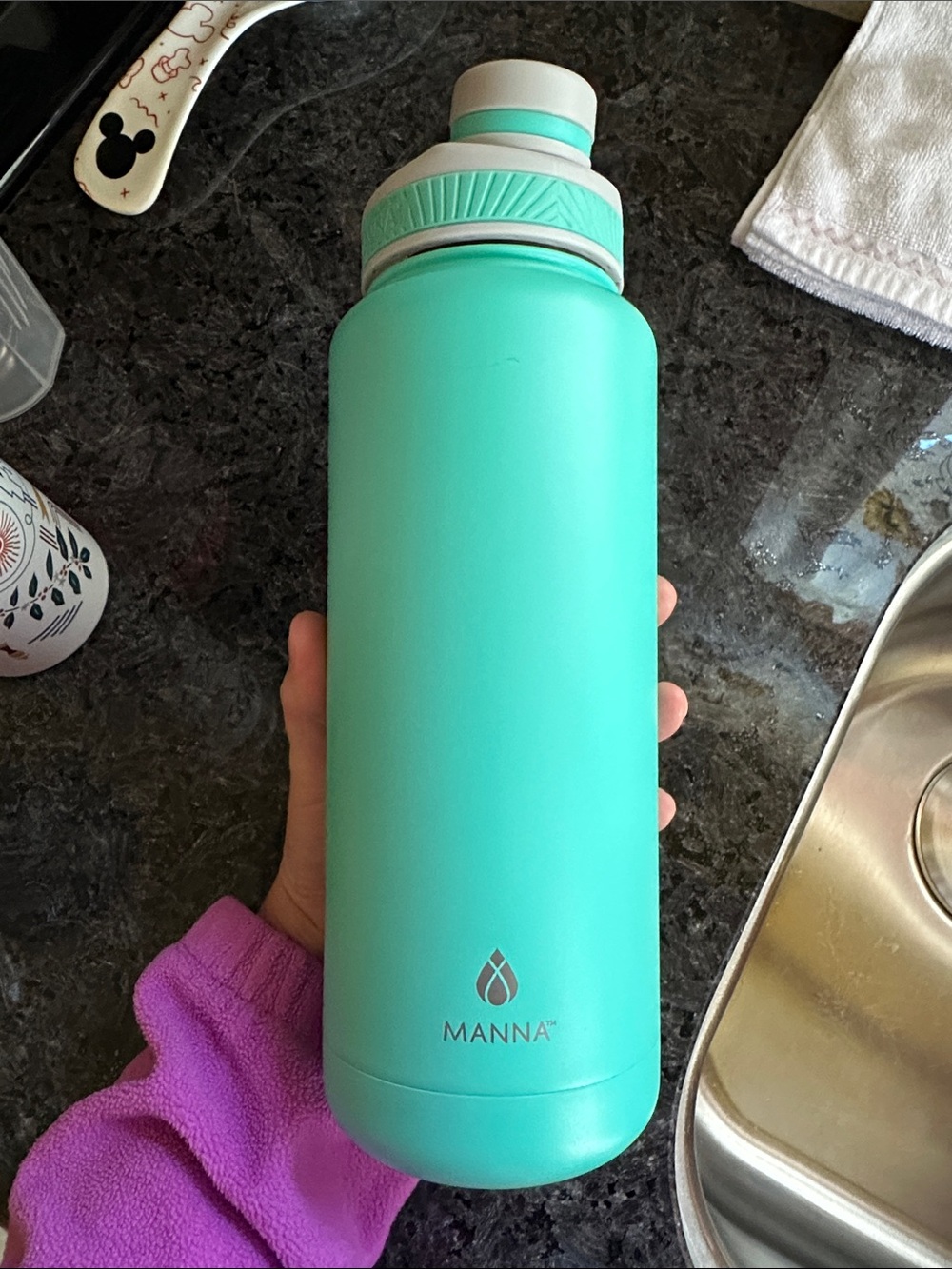 Anna Teal Insulated Stainless Steel Water Bottle - Leak‑Resistant
